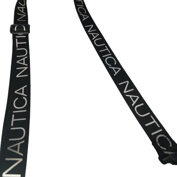 Nautica Black Nylon Crossbody Belt Bag Adjustable Strap - Picture 8 of 17